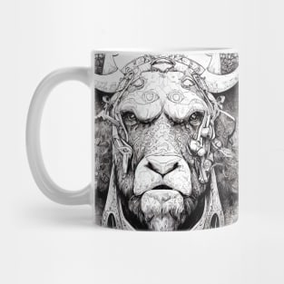 Bison Buffalo Animal Wild Nature Illustration Line Epic Illustration Line Art Mug